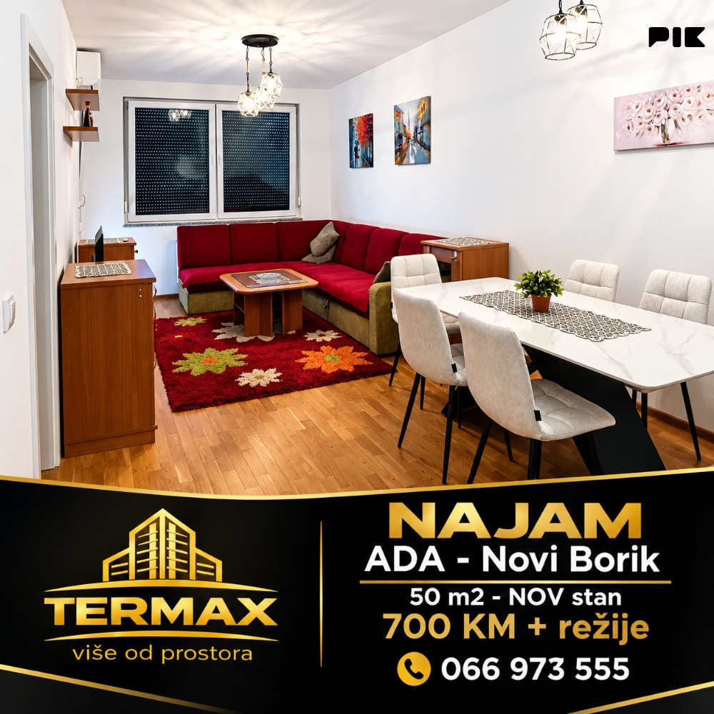 NAJAM 50 m2 - nov stan ADA - Novi Borik