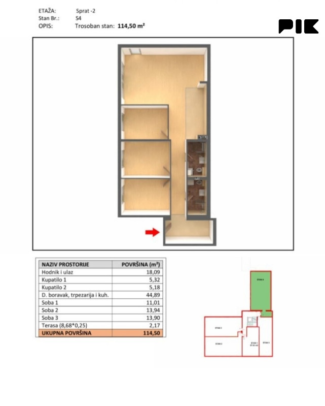 Residence Mejtaš, novogradnja, cetverosoban stan sa bastom! 15