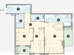 TROSOBAN STAN, 70m2, BORIK, AUDI CENTAR photo 2