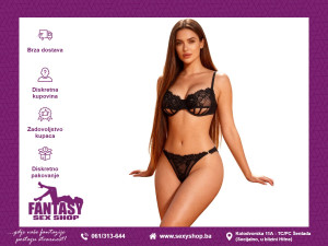 Grudnjak i gaćice R82151 - Crna | SEX SHOP FANTASY