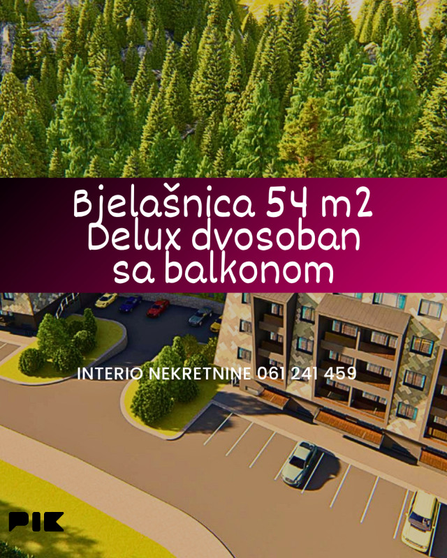Bjelašnica USELJIV dvosoban apartman 54 m2 sa balkonom