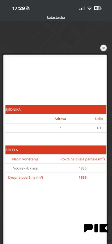 Plac 1886m2 Cerovac kod Tesnja 3