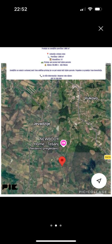 Plac 1886m2 Cerovac kod Tesnja 4