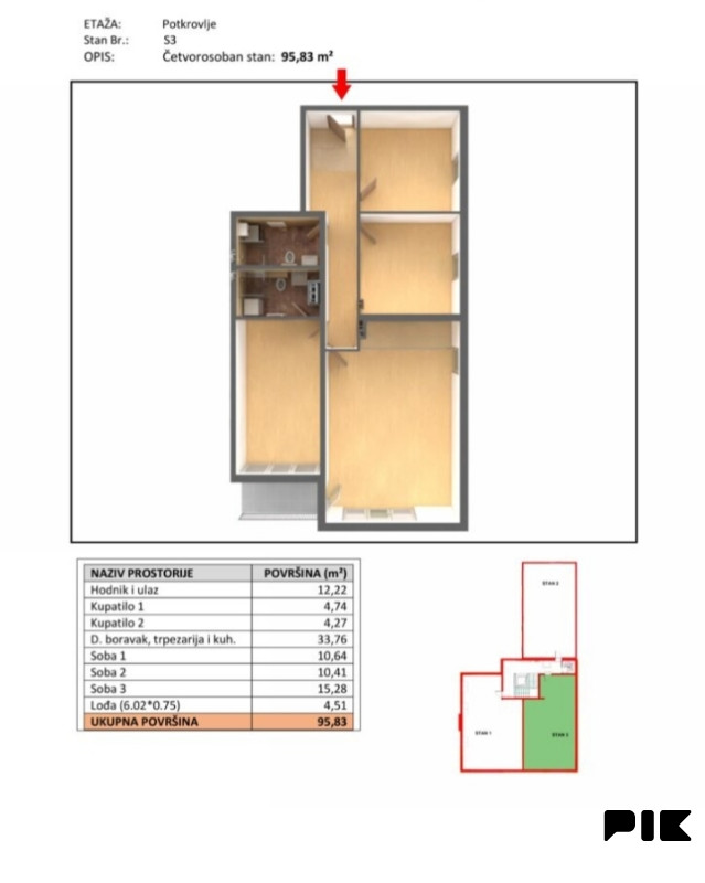 Residence Mejtas, novogradnja, 96 m2, cetverosoban! 2