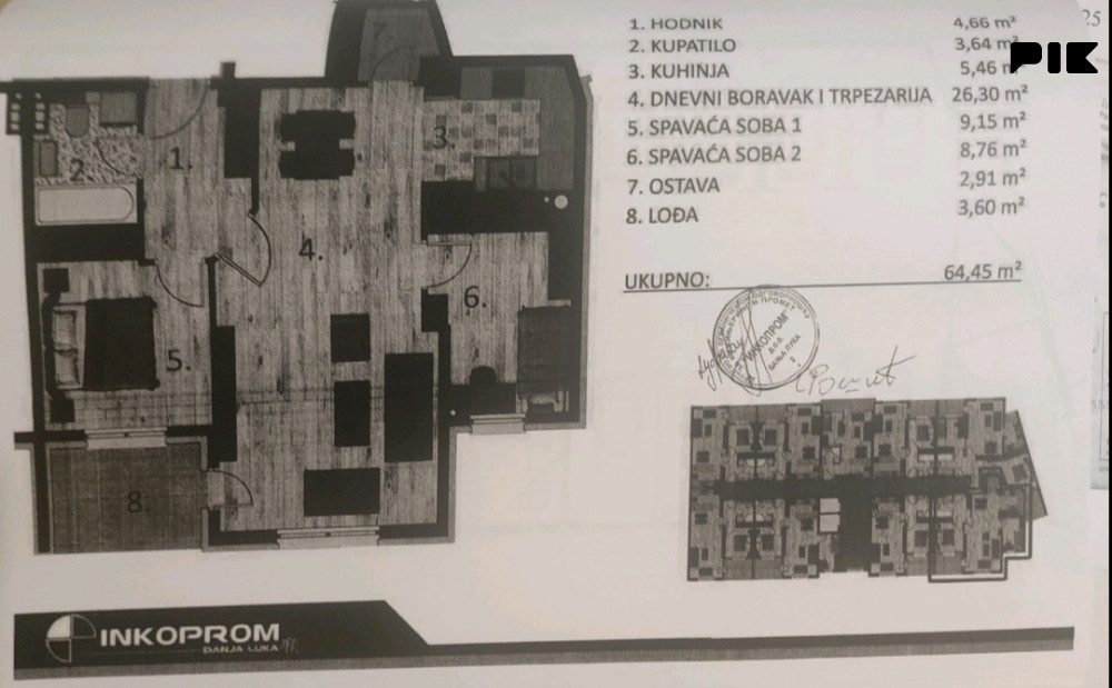 TROSOBAN STAN, 64,45m2, USKORO USELJIV 3