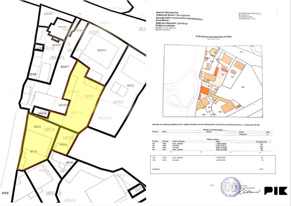 Objekti sa zemljištem Centar Mostar 1057m2 PRODAJA 2