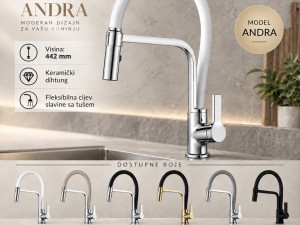 Česma (tuš) Andra za sudoper - 6 boja