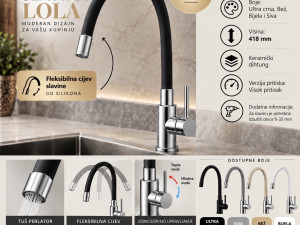 Fleksibilna slavina za sudoper Lola - 4 boje