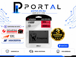 Kingston A400 480GB 2.5" SATA III SSD - Za PC / Laptop - 3 god.