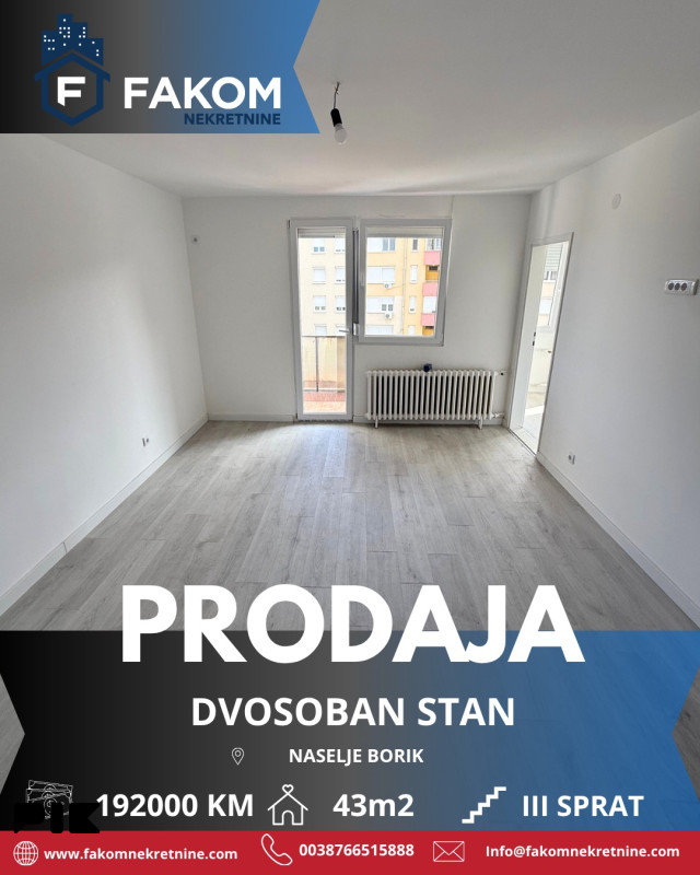 Na prodaju dvosoban stan 43m2, odlična investicija