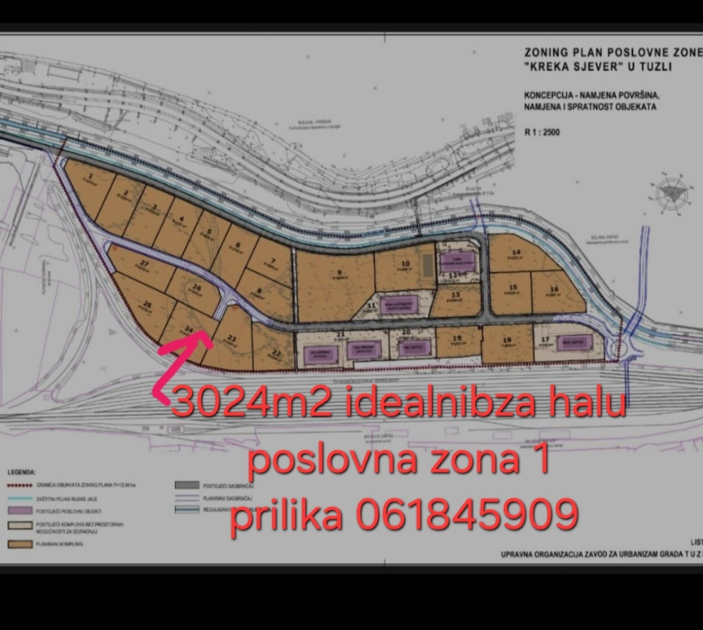 Zemljište Tuzla poslovna zona industriska 1