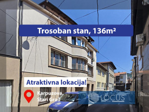 LOCUS: Trosoban stan 136m2, ul. Karpuzova, Stari Grad