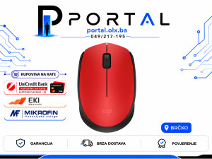 Logitech M171 Red Bežični Miš - Baterija Do 12 Mjeseci