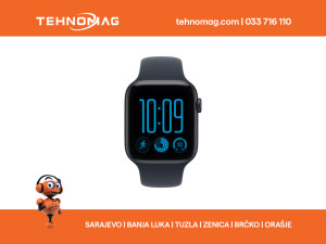 Apple Watch SE3 v2 GPS 44mm Midnight Aluminium Case with Navy Blu