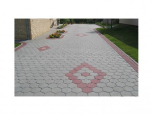 BOSSIN - Betonski opločnik šesterokut 6cm Crvena