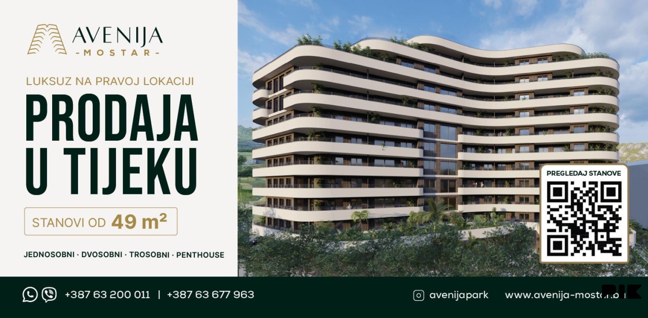 Avenija Park Stanovi u izgradnji Mostar 3