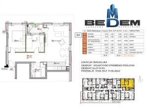 Two-bedroom apartment in Banja Luka (Lazarevo), 56.43 m2, under construction photo 2