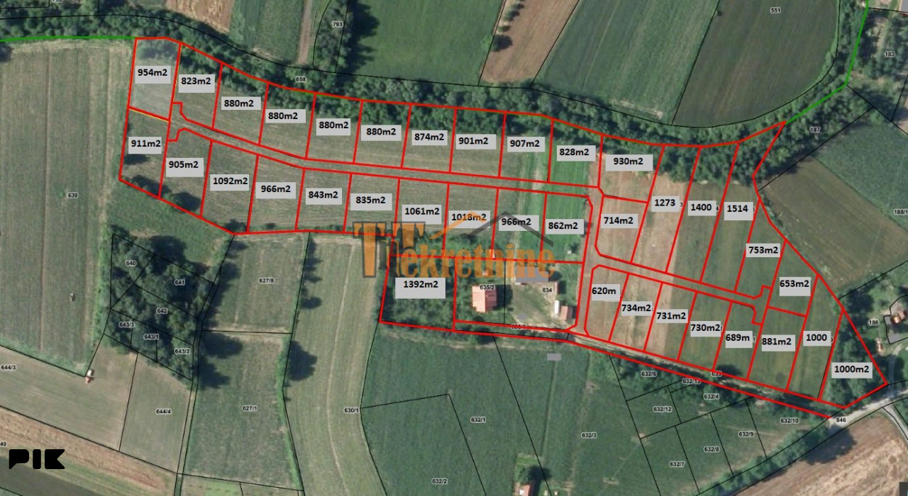 Placevi od 650 m2 do 1400 m2 - Petoševci