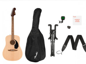 Gitara Fender set sa stalkom, futrolom, remenom, štimerom...