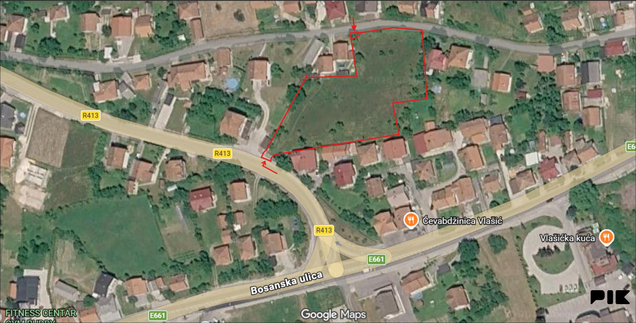 Iznajmljuje se plac 4000 m2 - Turbe, raskrsnica za Vlašić