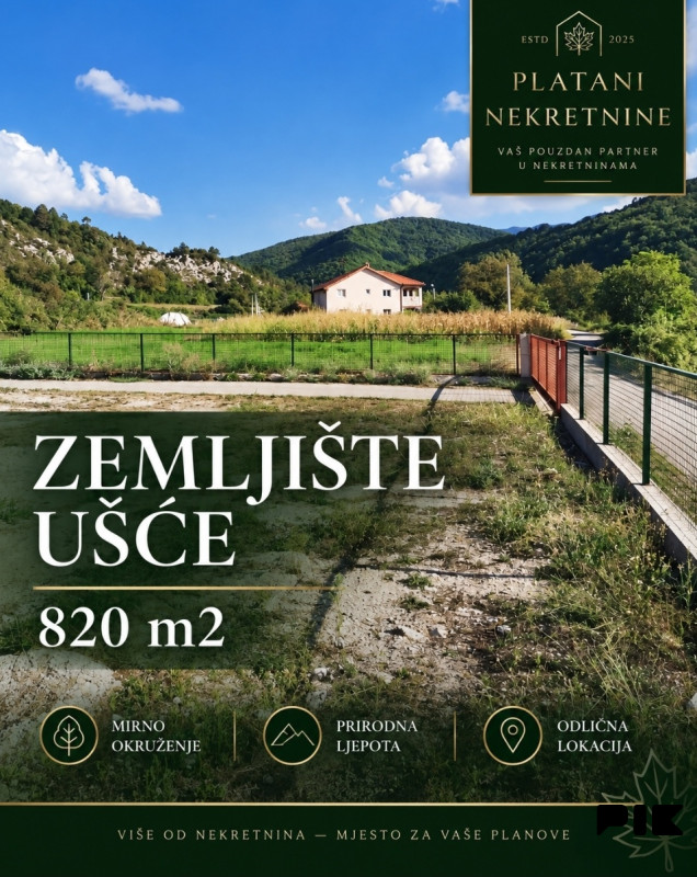 Zemljište i kuća u izgradnji Ušće.Trebinje
