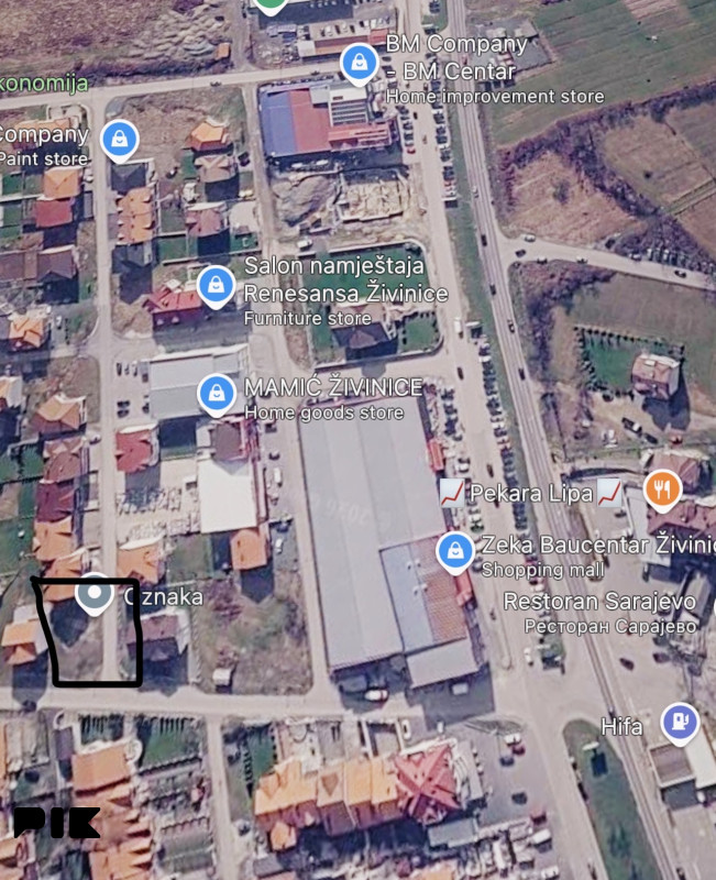 Izdajem plac Jezero Živinice