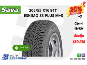 SAVA 205 55 16 R16 ESKIMO S3 PLUS zimska guma 205/55R16