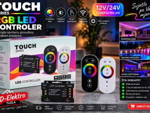 RGB LED kontroler 12V/24V TOUCH daljinski 288W