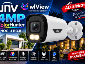 UNV 4MP ColorHunter IP kamera IPC2314LE-ADF28KM-WP PoE