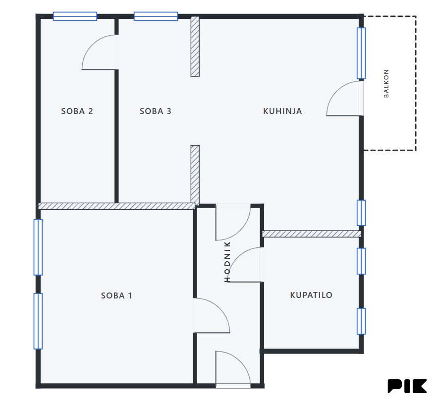 Apartment 69 m² + Garage 17 m² + Basement Storage, City Center Banja Luka