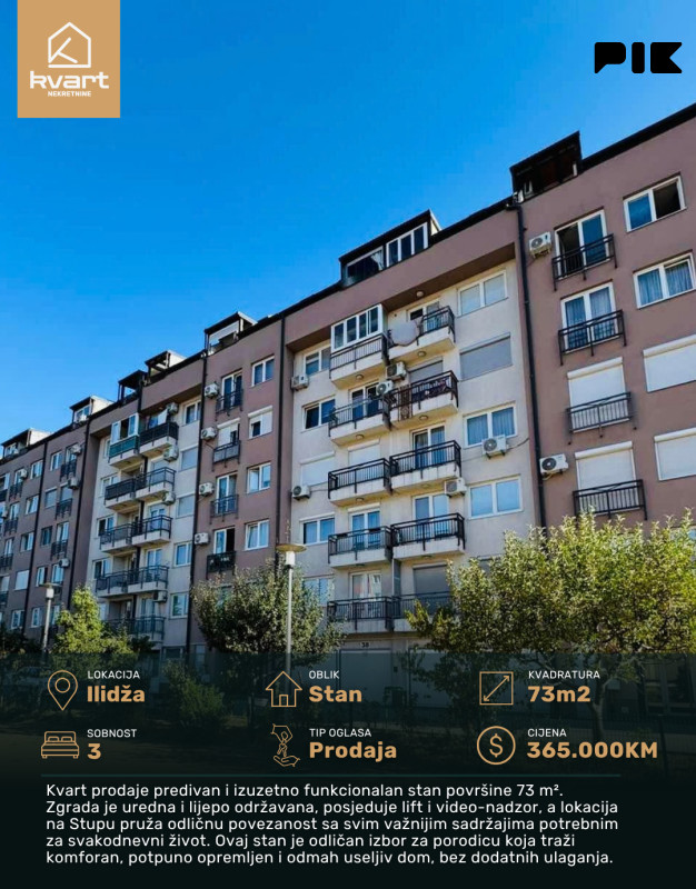 Stan  i Parking mjesto Sarajevo Stup | Kvart Nekretnine