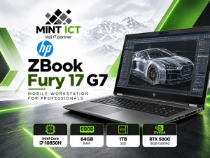 HP Zbook Fury 17 G7 - RTX 5000 16GB; i7-10850H; 64GB RAM; 1TB SSD