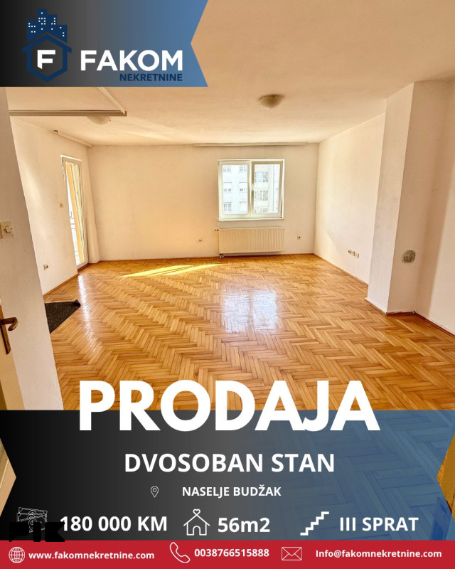 Na prodaju dvosoban stan u dobrom stanju, naselje Budžak