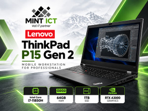 Lenovo ThinkPad P15 Gen 2 i7-11850H; 64GB RAM; 1TB SSD; RTX A3000