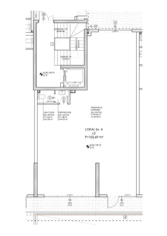 Poslovni prostor 102.69m2, prizemlje, novogradnja, kod Stepa bara 11