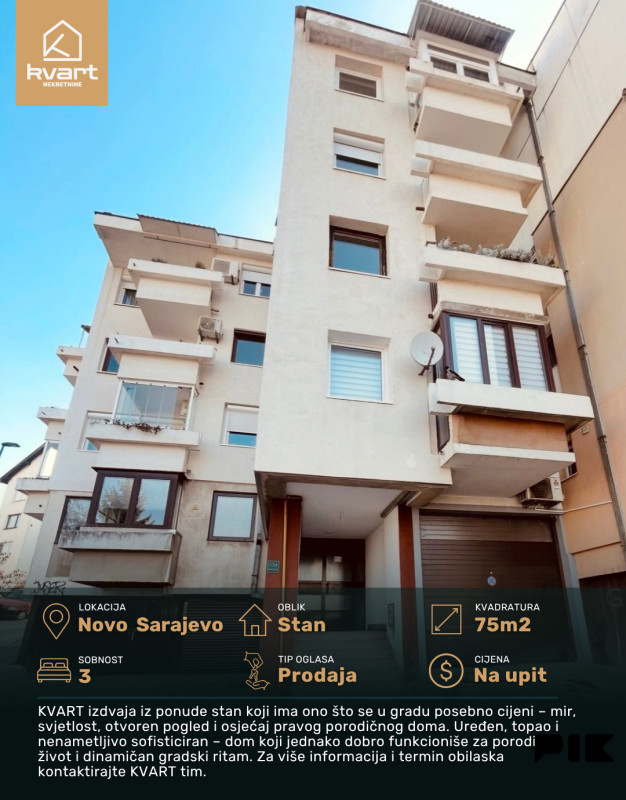Stan Sarajevo - Novo Sarajevo - 75 m2 | Kvart Nekretnine