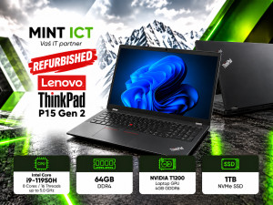 Lenovo ThinkPad P15 Gen 2 - i9-11950H; 64GB RAM; Quadro T1200