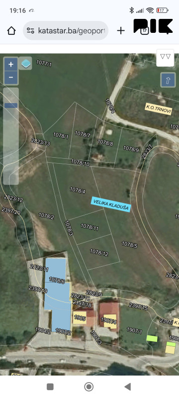 Zemljišta Velika Kladuša 550m2