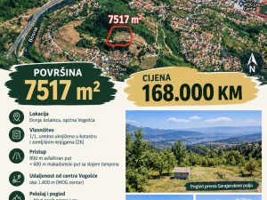 Zemljište, 7517 m², Vogošća