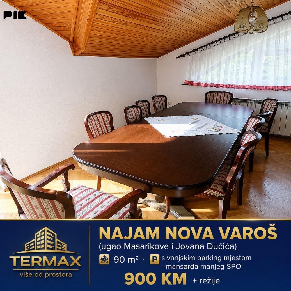 NOVA VAROŠ 90 m2 - mansarda manjag SPO