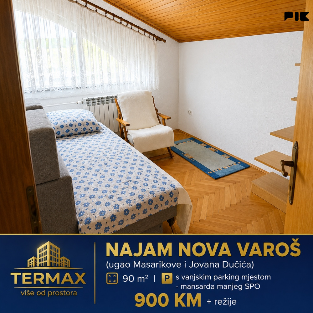 NOVA VAROŠ 90 m2 - mansarda manjag SPO 7