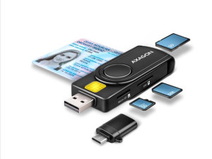 Card Reader USB 2.0 CRE-SMP2A Smart Card PocketReader, Axagon