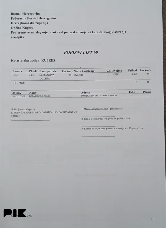Zemljišta Kupres