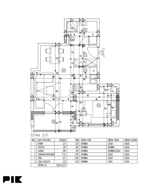 Stan u izgradnji-42,06 m2 3