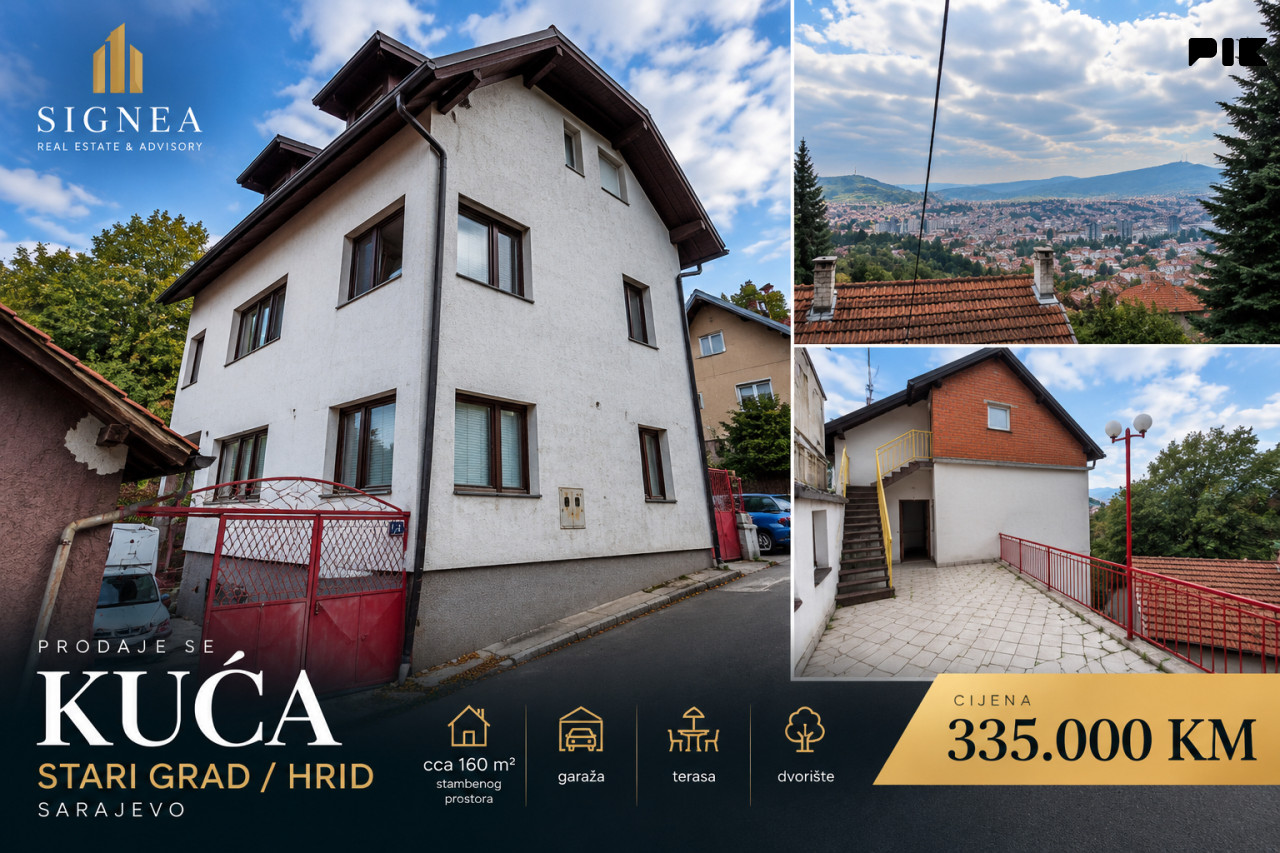 Kuca Sarajevo - Stari Grad Hrid 160 m/2 Garaza terasa panoramski