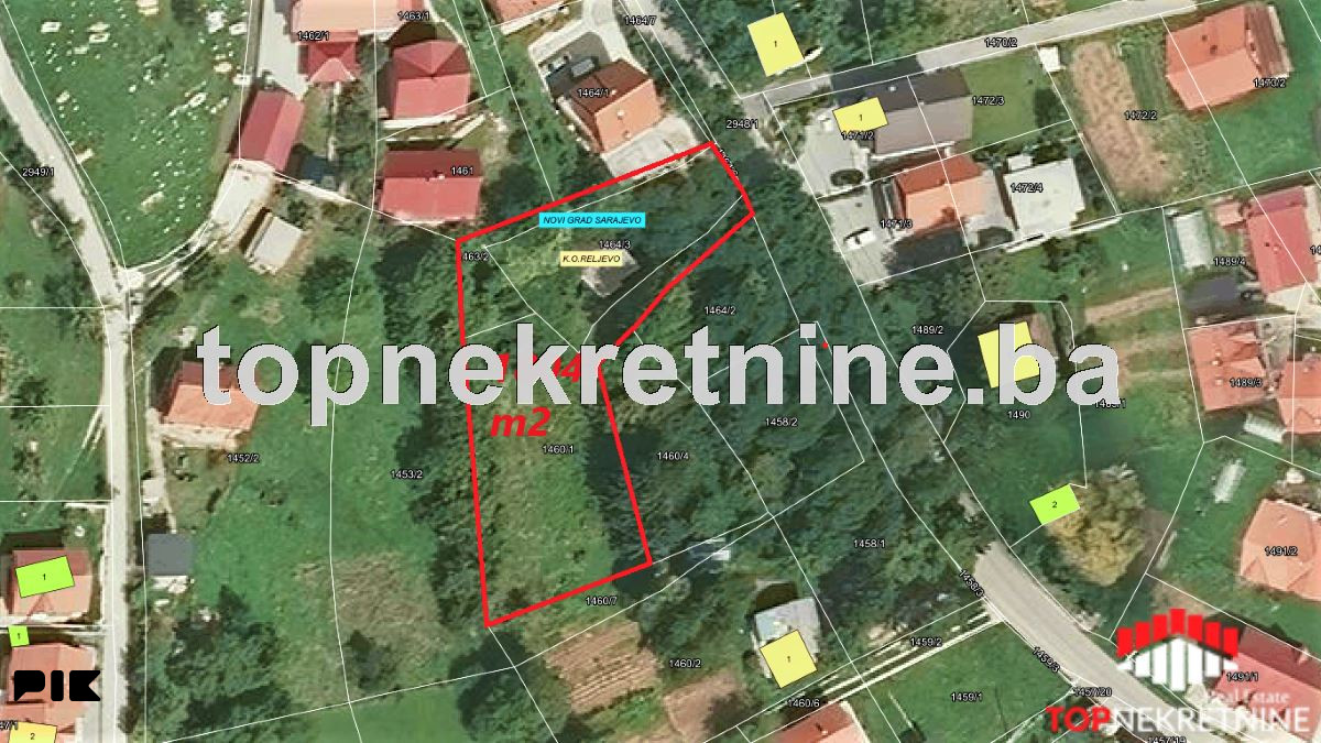 Zemljišna parcela ukupne površine 1804m2, Dobroševići 10