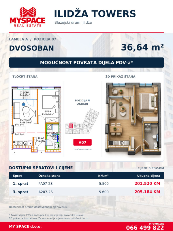 MY SPACE/ Stan/ ILIDZA TOWERS/ 36m2 3