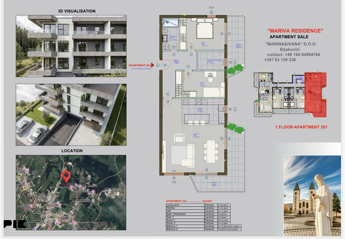 Stanovi i apartmani Medjugorje 99m2 2