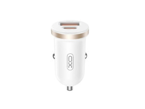 Auto punjac XO CC56 30W USB+Type C+kabal type-C Bijeli