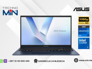ASUS Vivobook 15 - 15.6" FHD IPS, Core 3 304, 8GB RAM, 256GB SSD